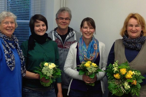 Der neue Vorstand: (v.l.n.r.) Ilona Kellner, Friederice Pirschel, Michael Köver, Sandra Peters, Dr. Sabine Eyting