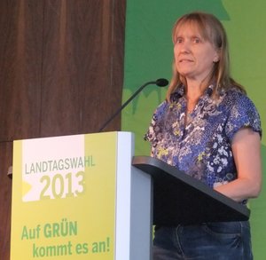 Susanne Miks auf der Landesdelegiertenkonferenz in Wolfburg